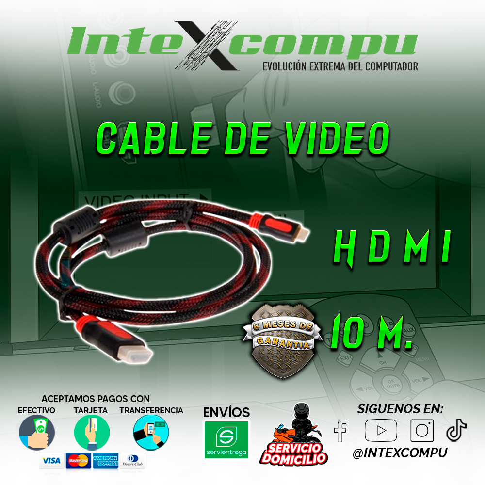 Cable HDMI a HDMI 10 Metros